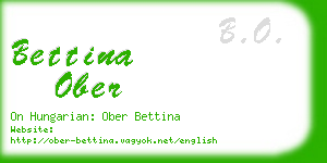 bettina ober business card